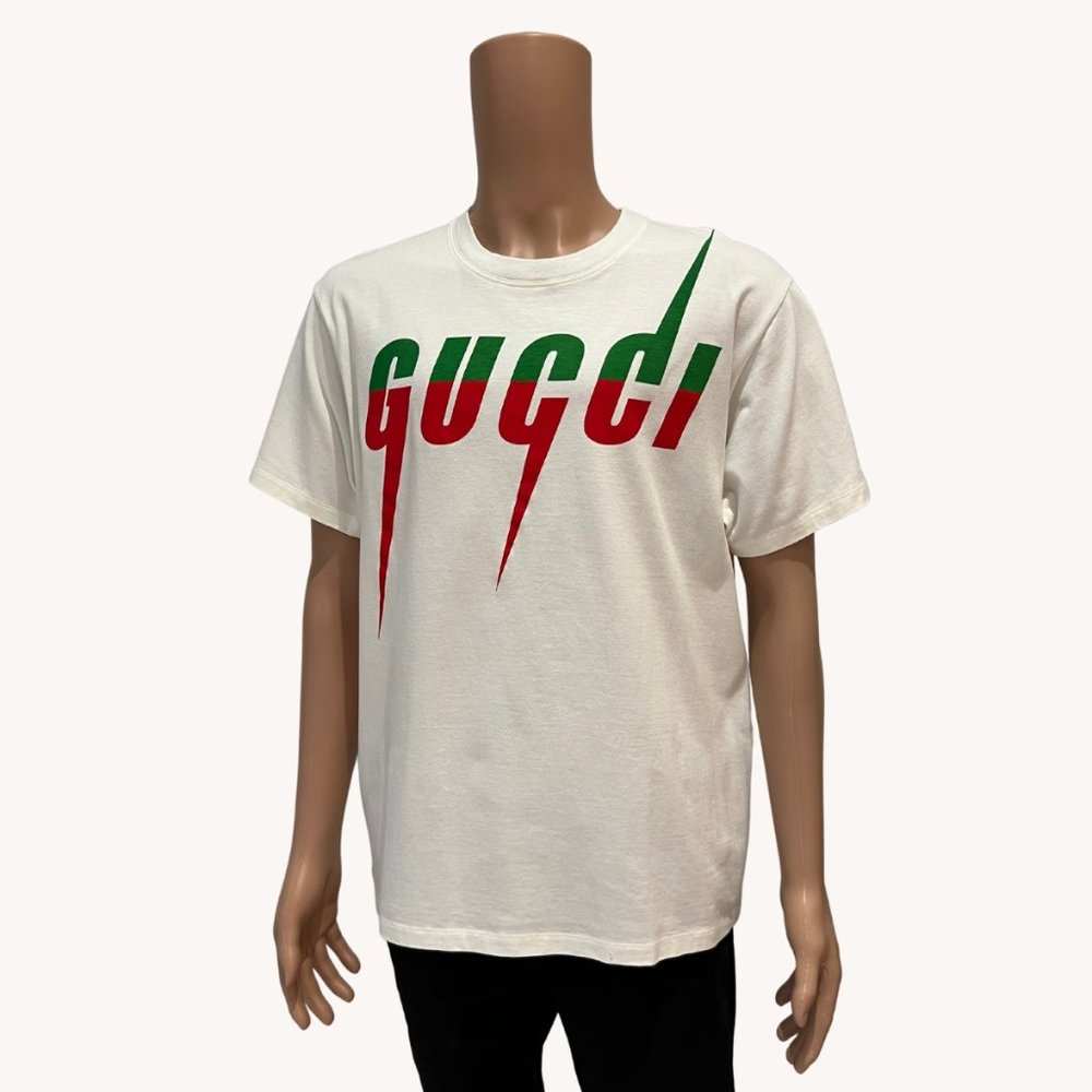 Gucci Gucci Blade Logo Print T-Shirt